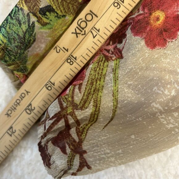 Investments XL Womens Sheer Floral Blouse Cottage Core Casual Feminine MultiColr - Picture 6 of 9